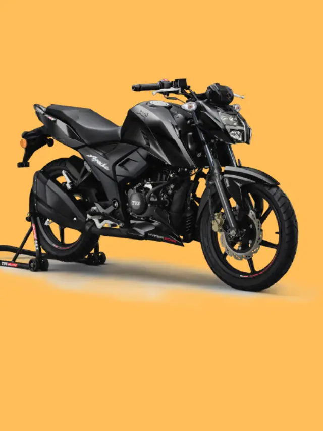 The TVS Apache RTR 160 4V is a sporty, feature-packed motorcycle