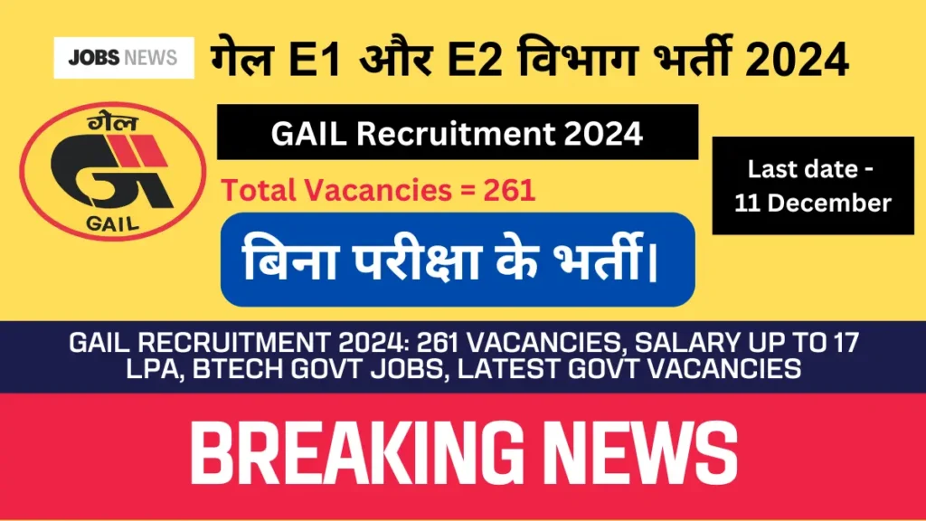 poster of GAIL Recruitment 2024